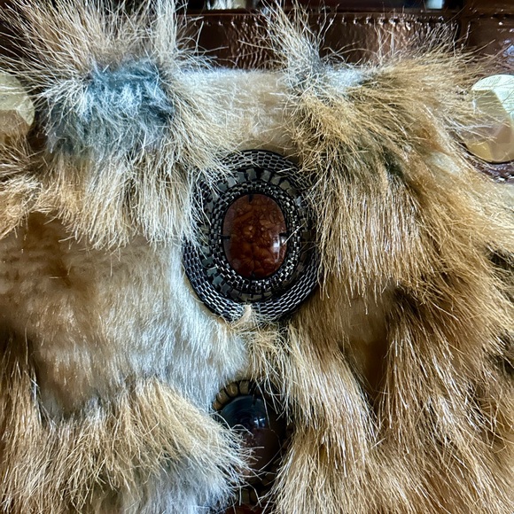 Sharif • Original • Safari • Brown • Angora Fur • Stones/Crystals •Shoulder Bag - Picture 8 of 16